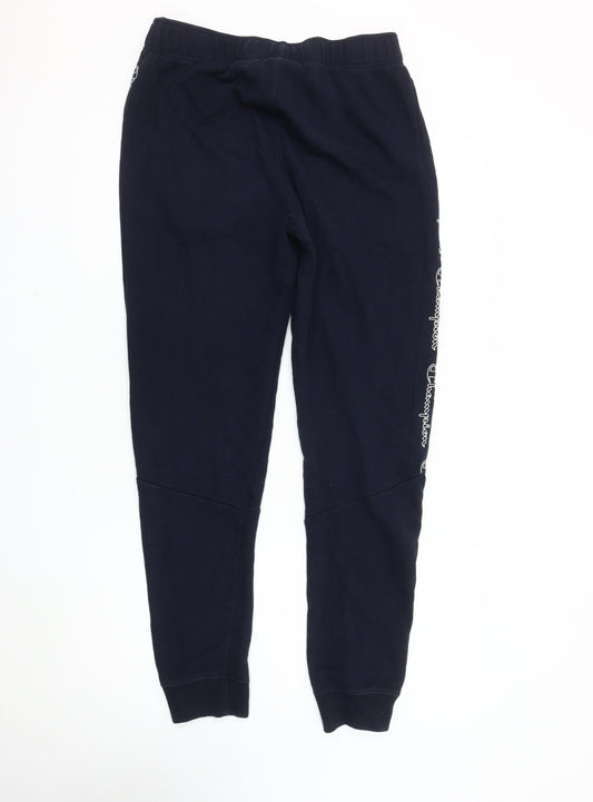 Champion Men's Blue Jogger Trousers - Medium, Jersey