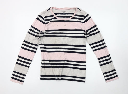 Tommy Hilfiger Women's Striped T-Shirt, Multicoloured, L
