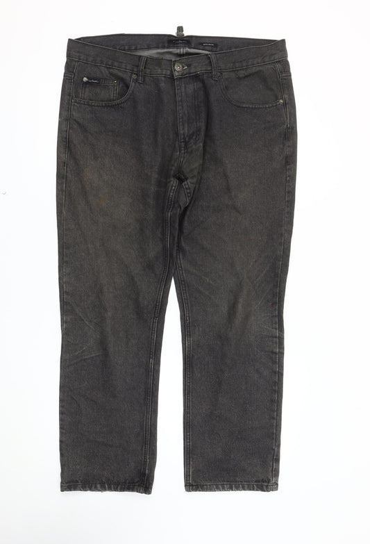 Pierre Cardin Men's Black Jeans 38S Regular Fit