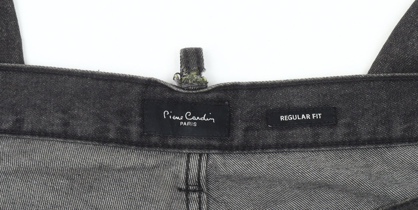 Pierre Cardin Men's Black Jeans 38S Regular Fit