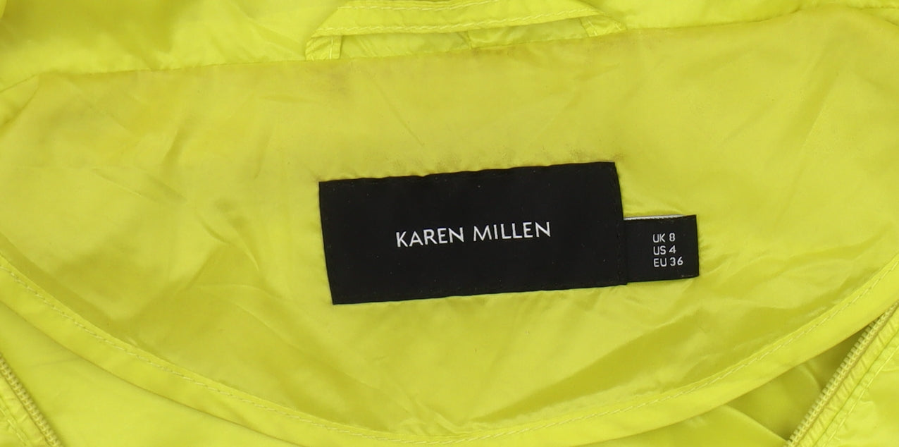 Karen Millen Women's Yellow Windbreaker Jacket Size 8