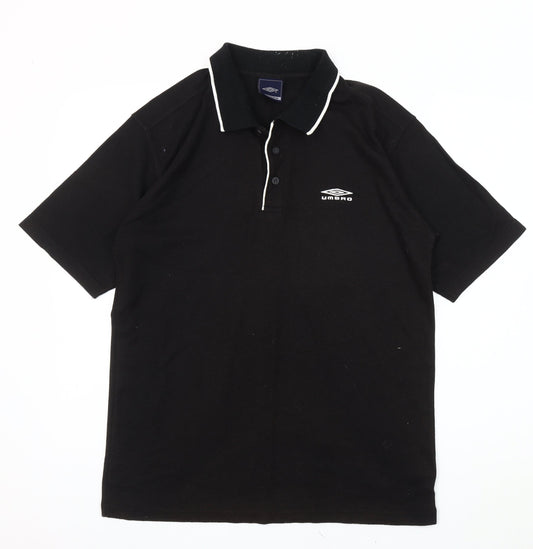 Umbro Men's Black Polo Shirt M - Casual Comfort