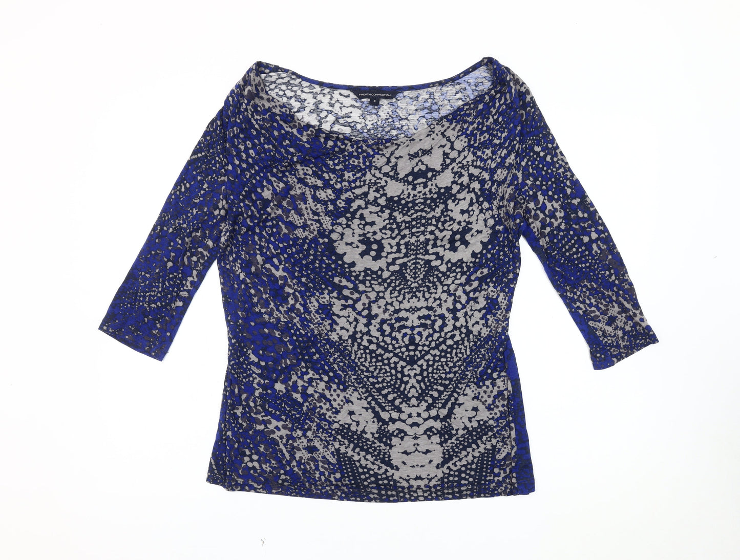 French Connection Women's Blue Blouse, Size S, Elegant Style