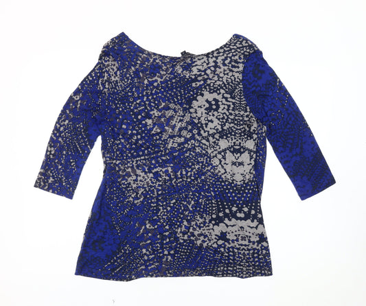 French Connection Women's Blue Blouse, Size S, Elegant Style