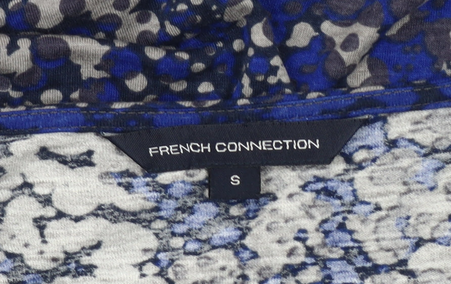 French Connection Women's Blue Blouse, Size S, Elegant Style