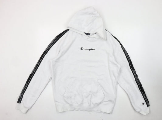 Mens UK M Regular Champion White Pullover Hoodie