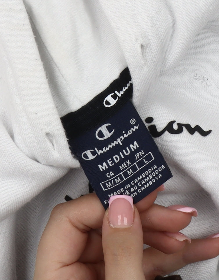 Champion Men's White Pullover Hoodie - Medium