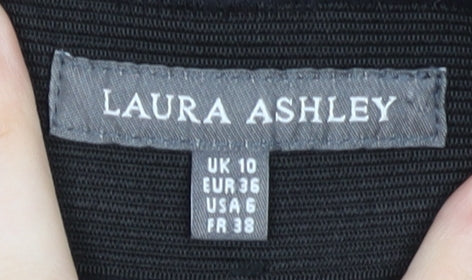 Laura Ashley Women's Black Velvet Skinny Trousers Size 10