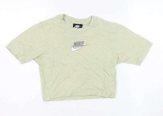 Nike Women's Green Cropped T-Shirt S