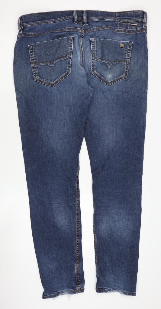 Diesel Men's Blue Distressed Denim Jeans Size 38