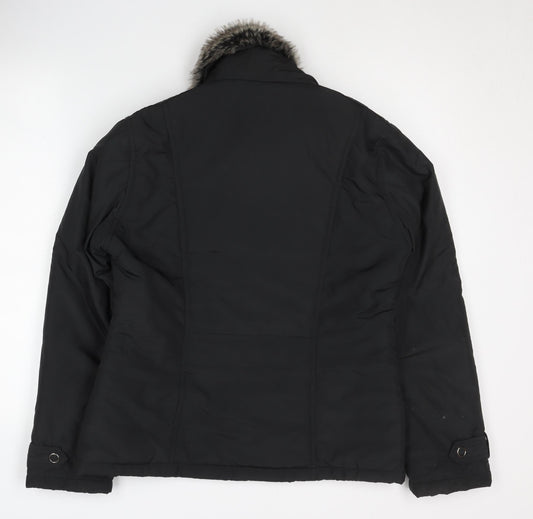 Debenhams Women's Black Puffer Jacket Size 12