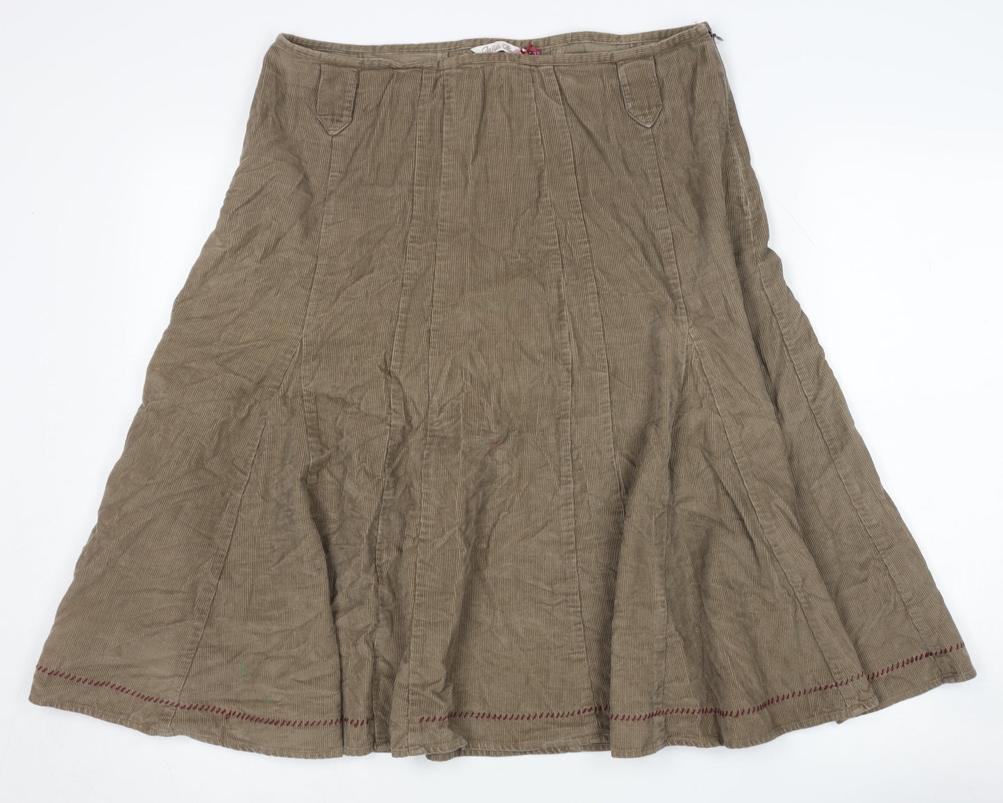 White Stuff Women's Brown Corduroy Skirt Size 12