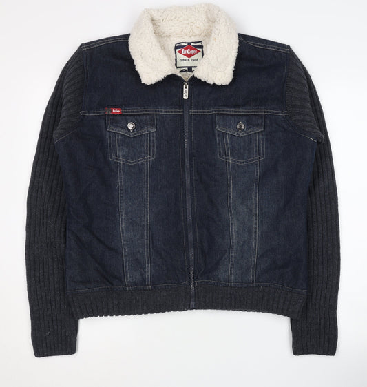 Lee Cooper Women's Blue Bomber Jacket Size 16