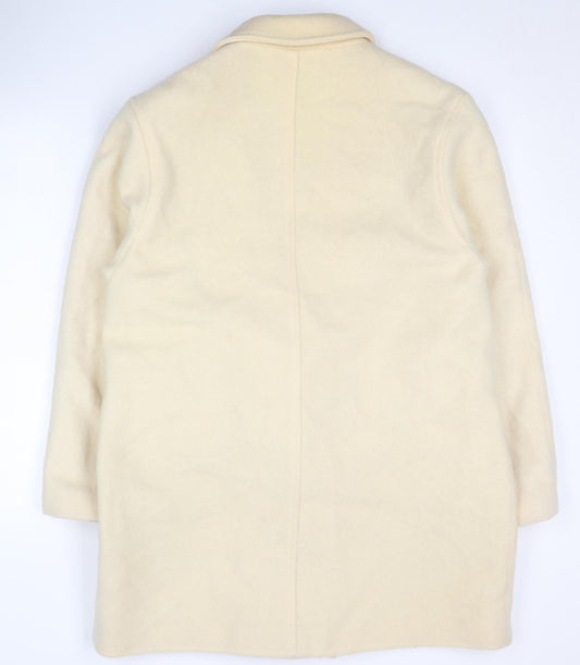 Irving Diamond Women's Beige Wool Overcoat Size 14