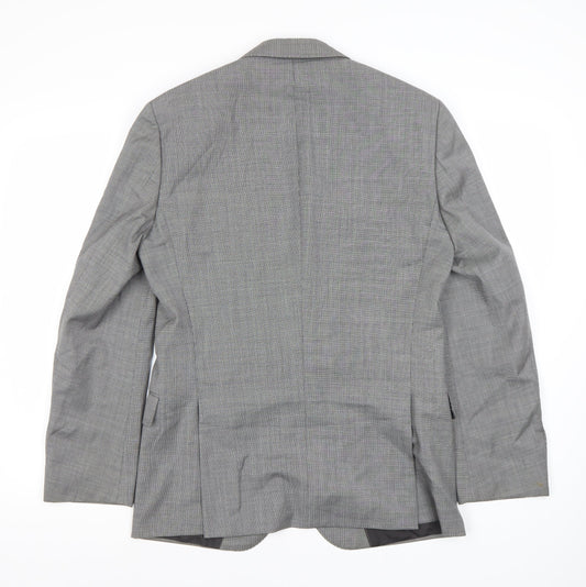 Hugo Boss Grey Blazer Men UK 36R Jacket Notch Lapel