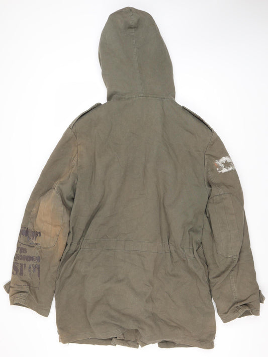 Jack & Jones Men's Green Military Jacket Size M