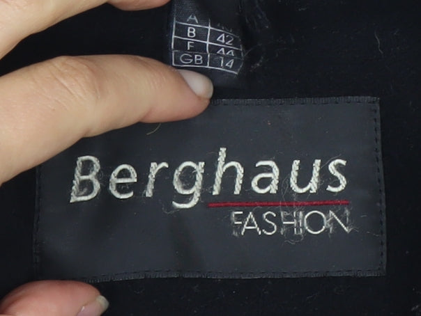 Berghaus Women's Black Long Wool Coat Size 14