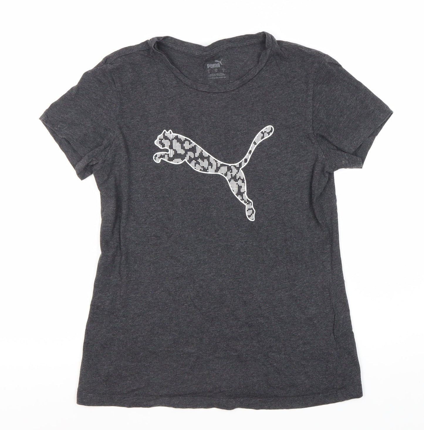 Puma Women's Black Crew Neck T-Shirt, Size S