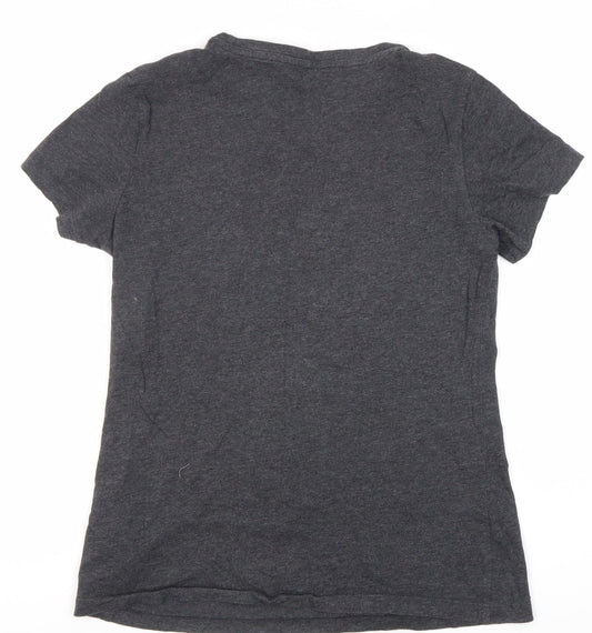 Puma Women's Black Crew Neck T-Shirt, Size S