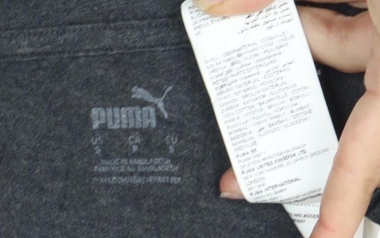 Puma Women's Black Crew Neck T-Shirt, Size S