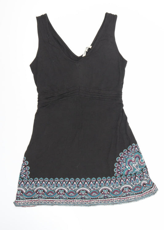 Fat Face Women's Black A-Line Cotton Dress, Size 16