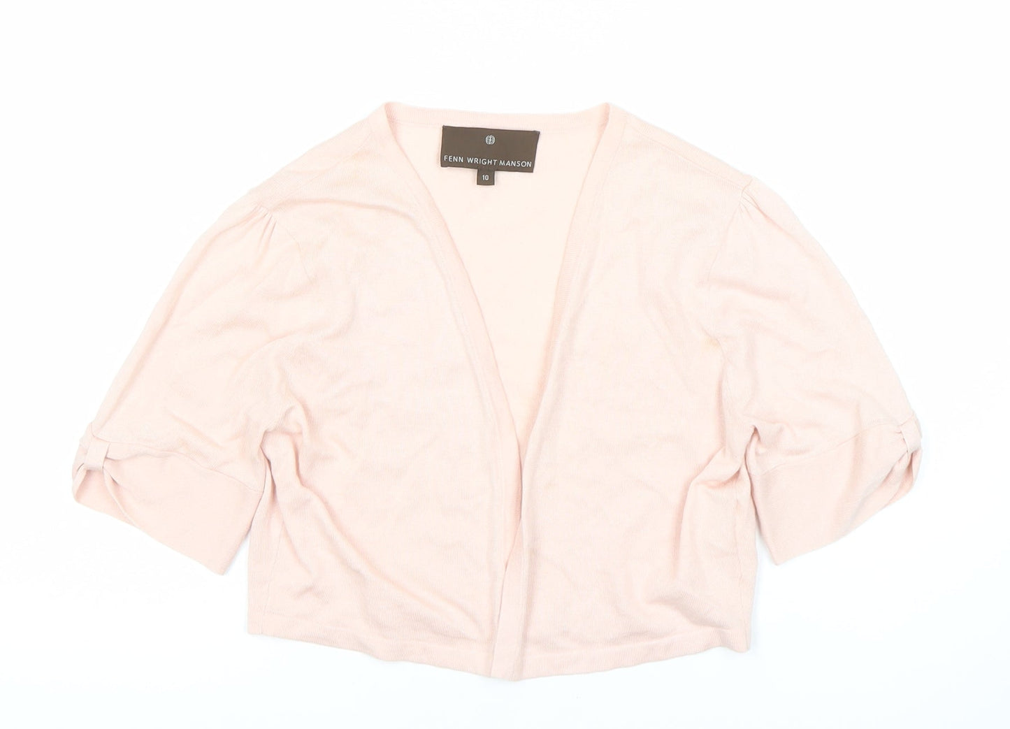 Fenn Wright Manson Women's Pink Open Front Cardigan Size 10