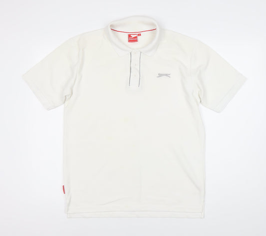 Slazenger Men's White Polo Shirt M