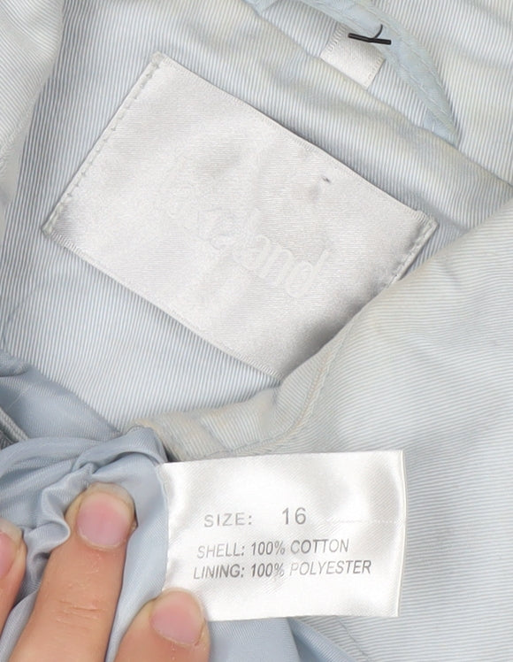 Lakeland Women's Blue Trench Coat Size 16