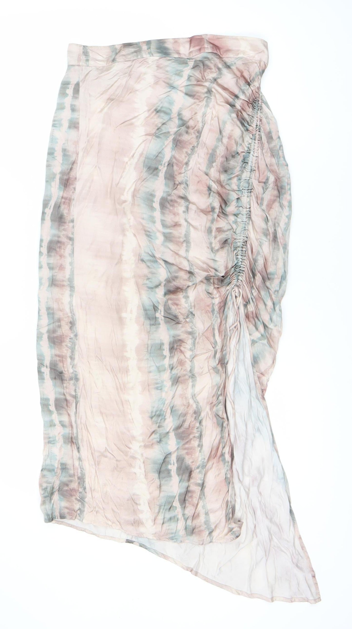 AllSaints Women's Multicoloured Silk Skirt Size 10