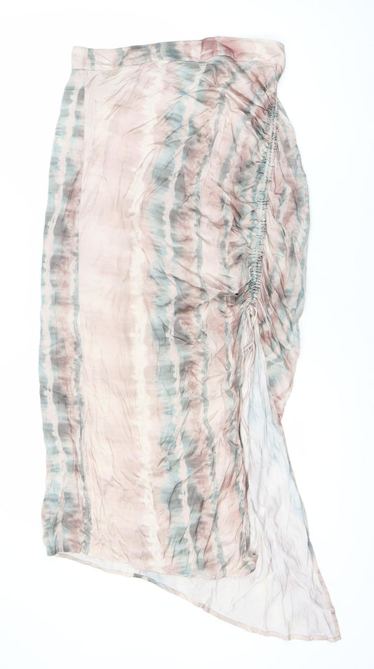 AllSaints Women's Multicoloured Silk Skirt Size 10