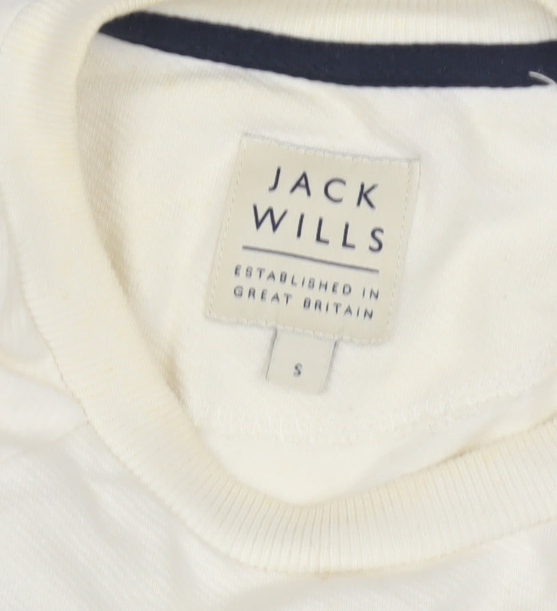 Jack Wills Men’s Ivory Logo Sweatshirt S
