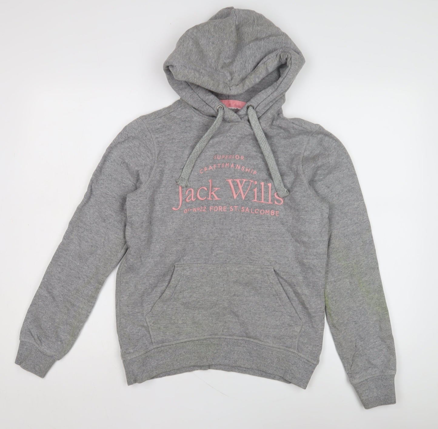 Jack Wills Women's Grey Pullover Hoodie Size 8