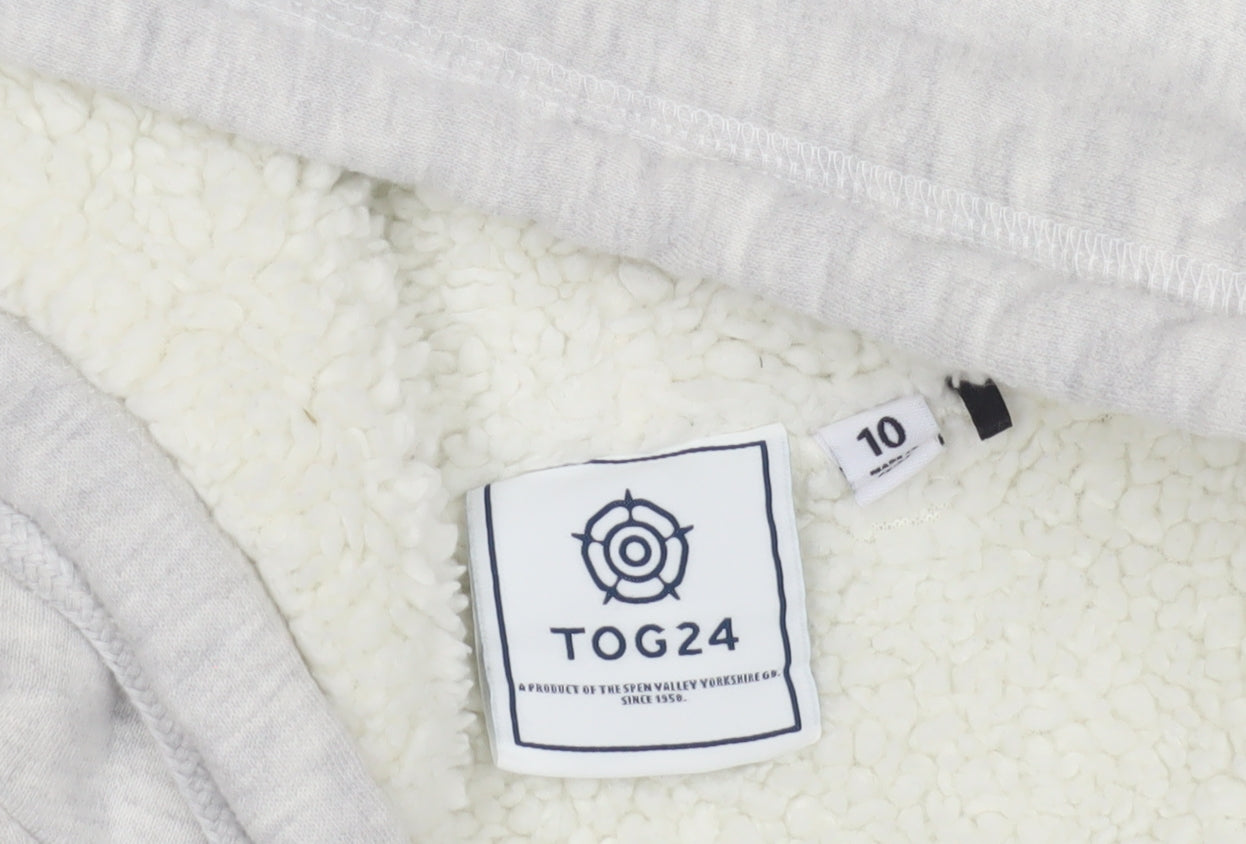 TOG24 Women's Grey Full Zip Hoodie, Size 10, Casual Fleece