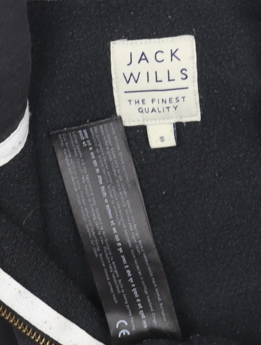 Jack Wills Men's Black Full Zip Hoodie with Logo