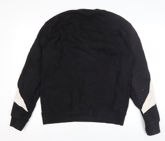 Emporio Armani EA7 Men's Black Logo Pullover Sweatshirt