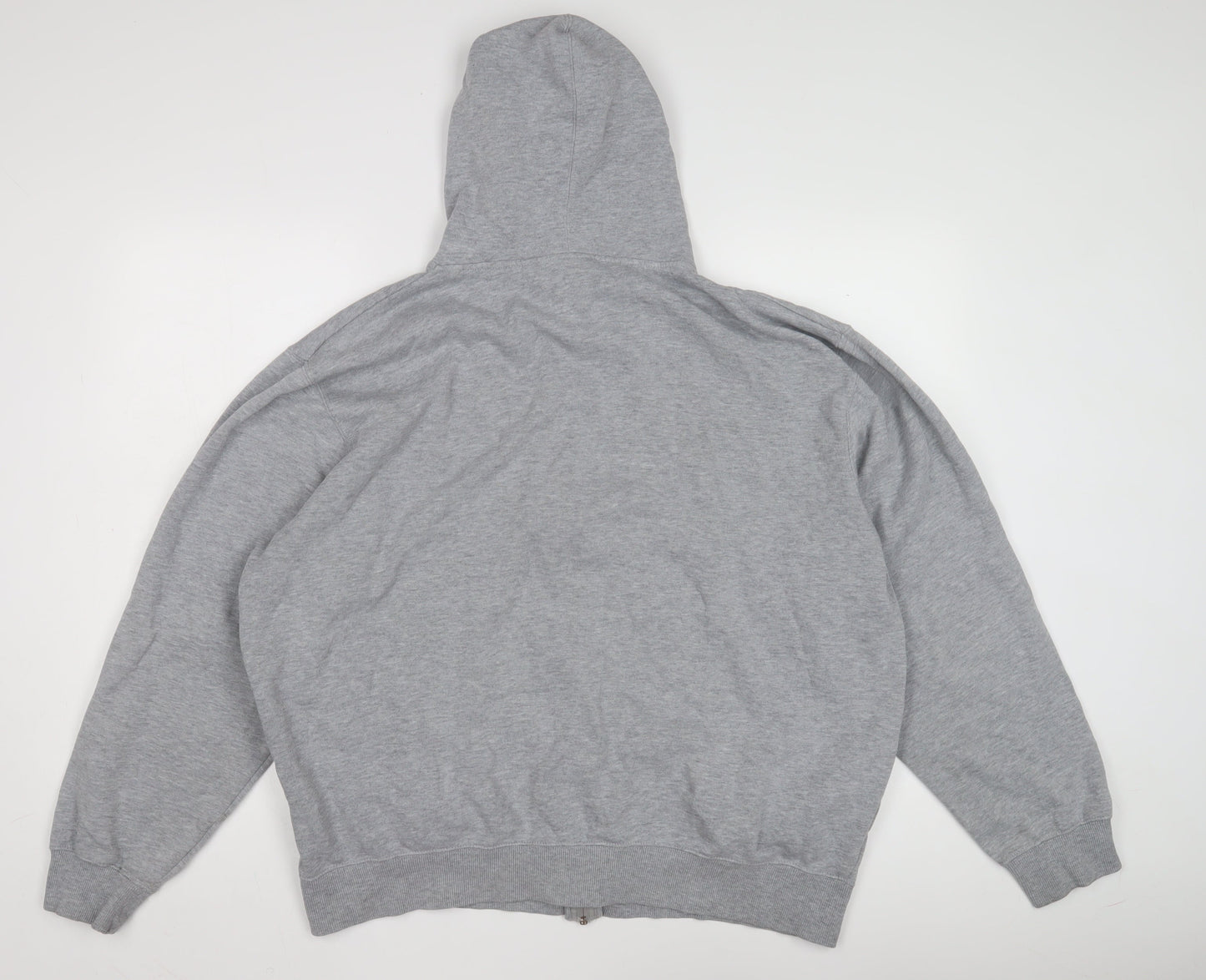 Fila Men's Grey Full Zip Hoodie 2XL Logo Design