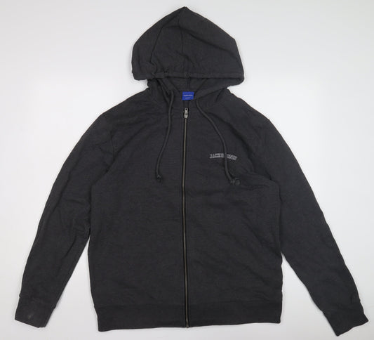 Jack & Jones Men's Black Hoodie XL Full Zip