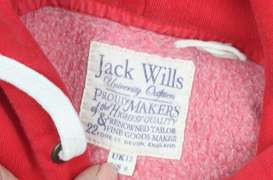 Jack Wills Unisex Red Hoodie, Size 12 Plus