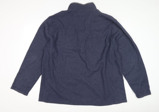 Mountain Warehouse Men's Blue 3XL Sweatshirt with 1/4 Zip