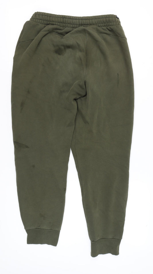 Puma Men's Green Jogger Trousers, M, for Gym & Casual