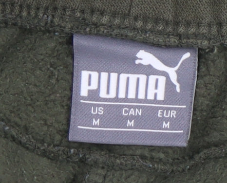 Puma Men's Green Jogger Trousers, M, for Gym & Casual