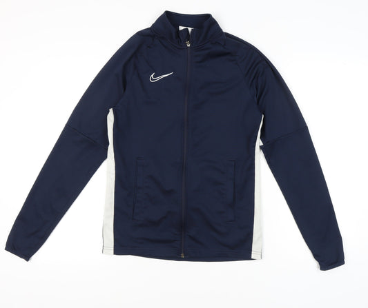 Mens UK S Regular Nike Blue Full Zip Sweatshirt
