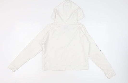 Jack Wills Women's White Hoodie UK 10 Casual Pullover