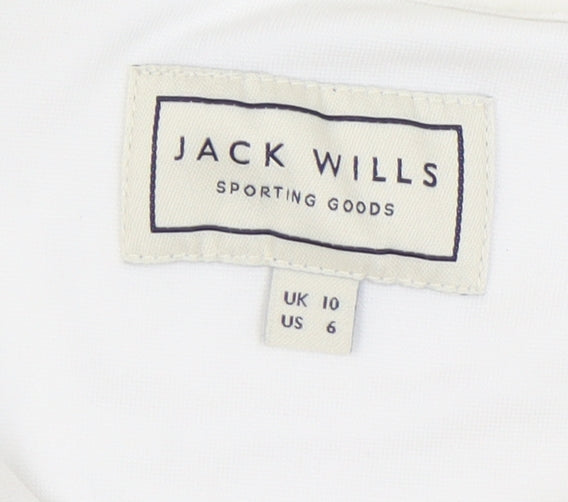 Jack Wills Women's White Hoodie UK 10 Casual Pullover