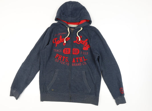 Tokyo Laundry Men's Blue Full Zip Hoodie M