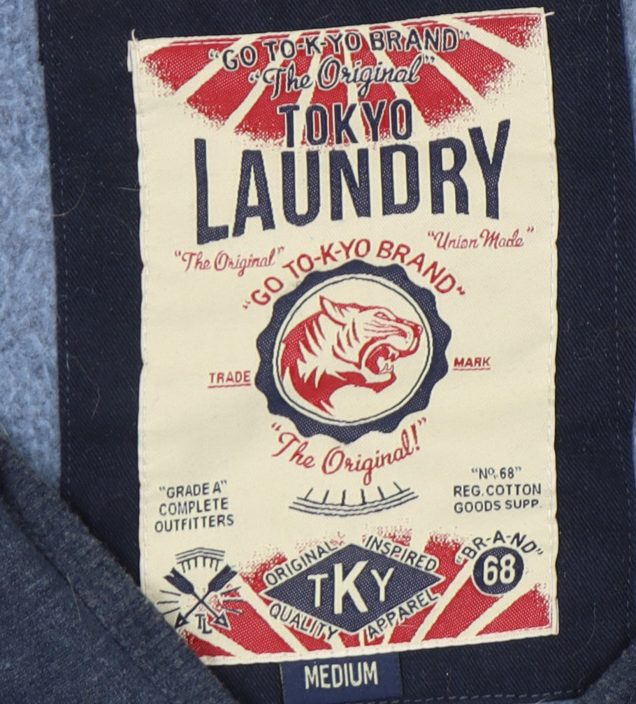 Tokyo Laundry Men's Blue Full Zip Hoodie M