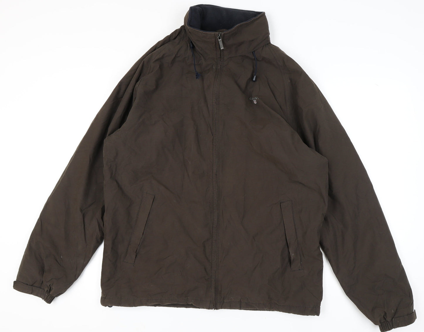 GANT Men's XL Brown Basic Jacket with Zip Pockets