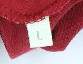 Hawkshead Unisex Red Cotton V-Neck T-Shirt Large