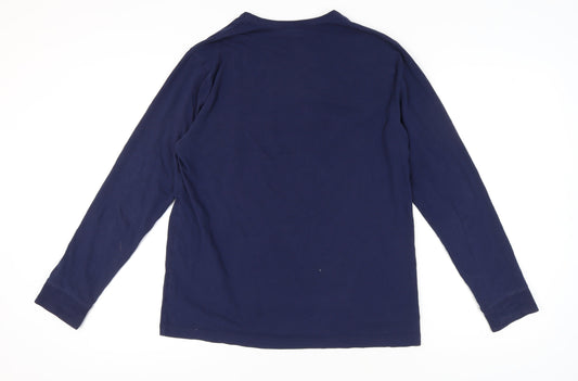 Lyle & Scott Men's Blue Long Sleeve Crew Neck T-Shirt L