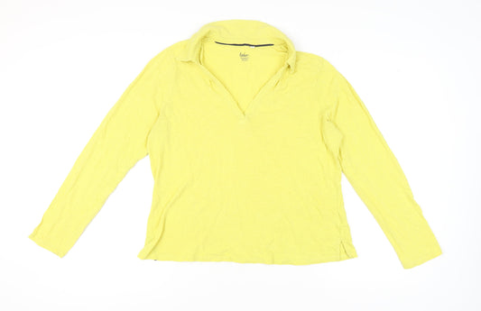 Womens UK Size L Boden Yellow 100% Cotton T-Shirt